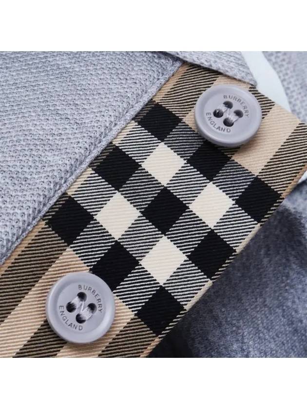 Burberry Men's Monogram Logo Polo Shirt Grey