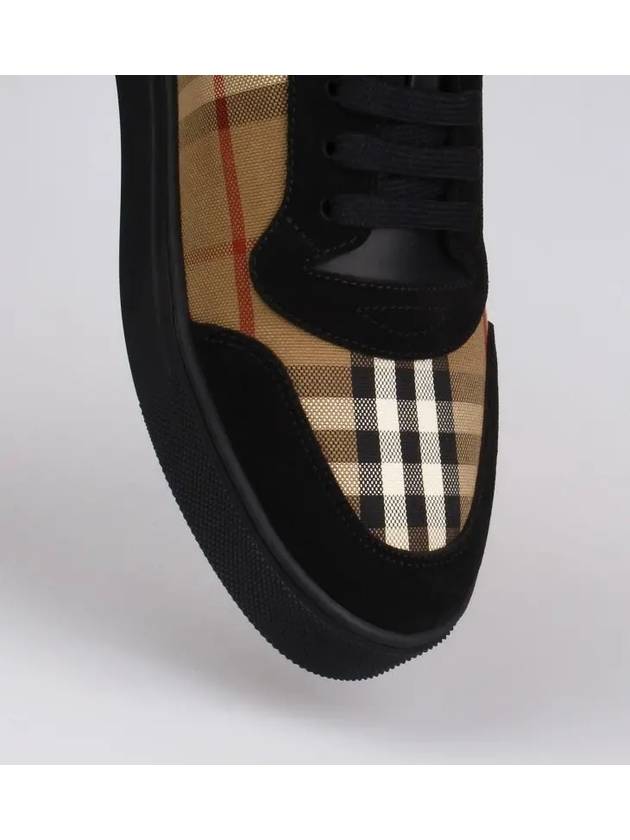 Top Quality Burberry Vintage Check Cotton Suede Low Top Sneakers Brown