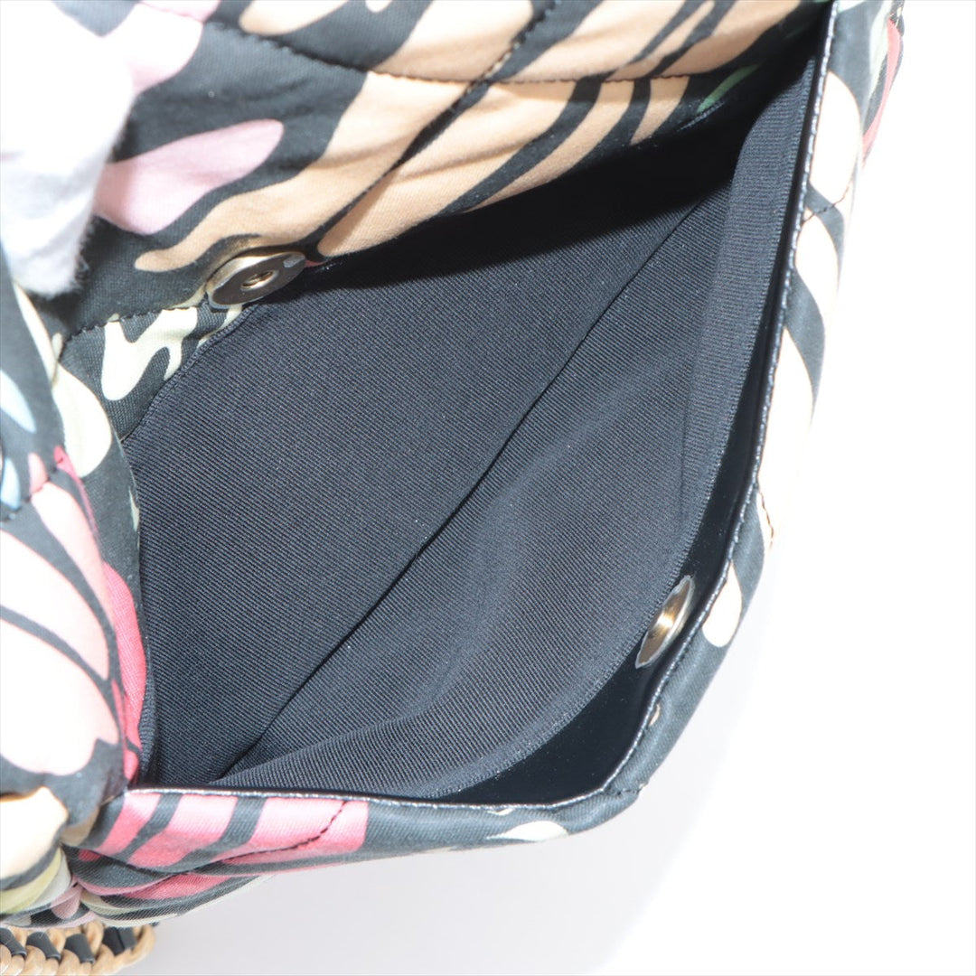 Top Quality Chanel 19 Canvas x Leather Chain Shoulder Bag Multicolor Gold x Silver Gold AS1160