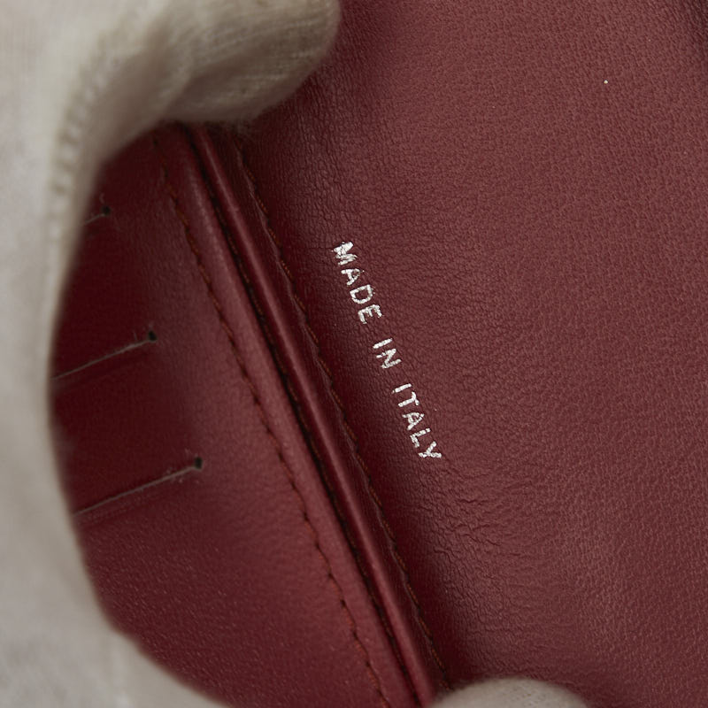 Top Quality Chanel Long Wallet Leather Wine Red