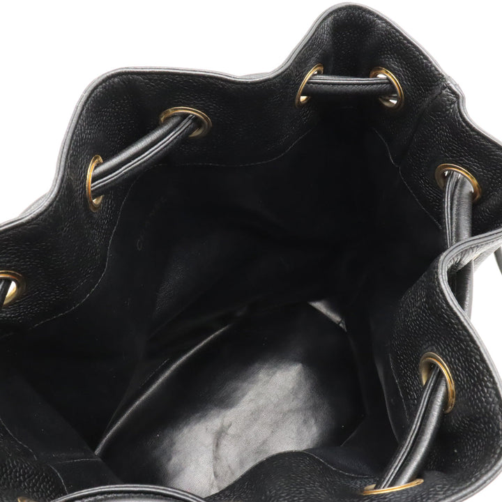 Top Quality Chanel Black Lambskin Bucket Shoulder Bag