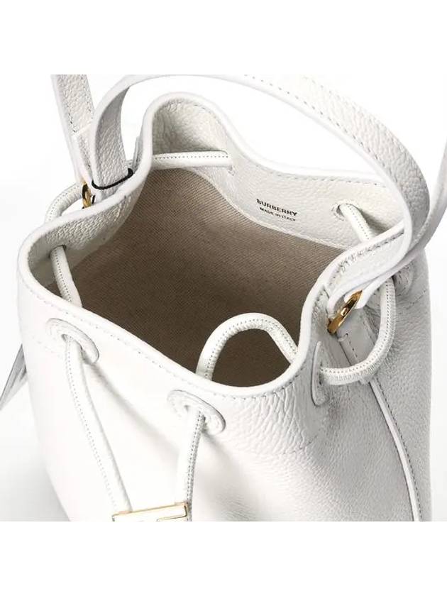 Burberry Mini TB Bucket Bag White