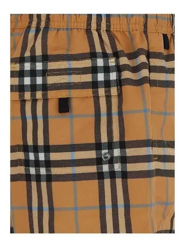 Burberry Check Drawstring Swim Shorts Orange