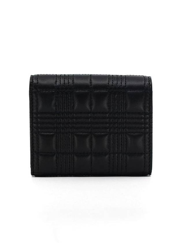 Burberry Quilted Lambskin Lola Small Half Wallet Black