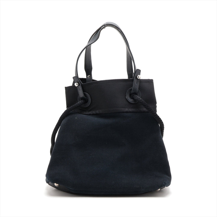 Top Quality Chanel Coco Canvas Leather Tote Bag Black Silver Gold  13th
