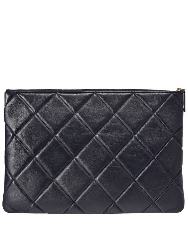 Women s Big Quilted Navy Clutch No 28 Chanel