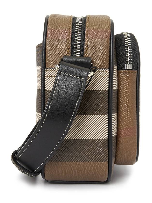 Burberry Men's Check Logo Messenger Cross Bag Brown