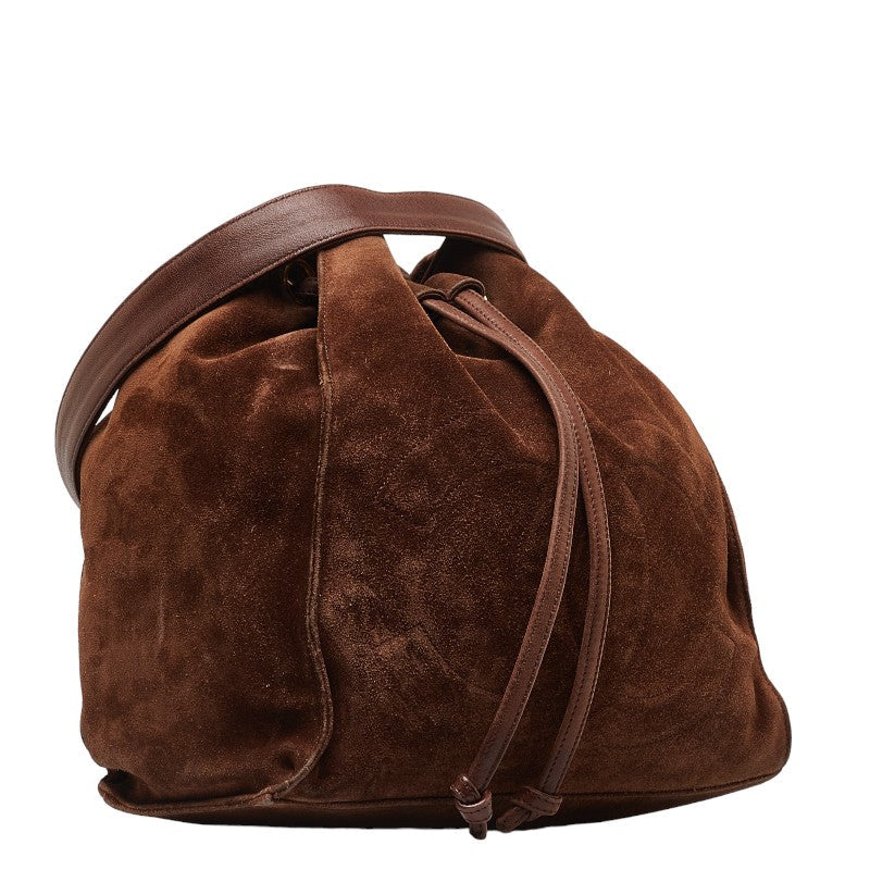 Top Quality Chanel Coco Close Chain Shoulder Bag Brown Suede  Chanel
