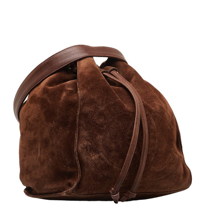Top Quality Chanel Coco Close Chain Shoulder Bag Brown Suede  Chanel