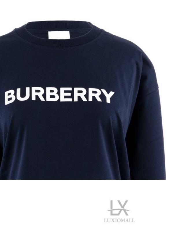 Burberry Logo Print Short Sleeve T-Shirt Navy