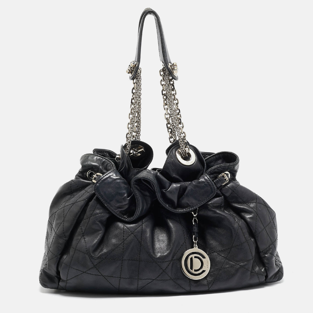 Top quality Dior Black Cannage Leather Le Trente Hobo