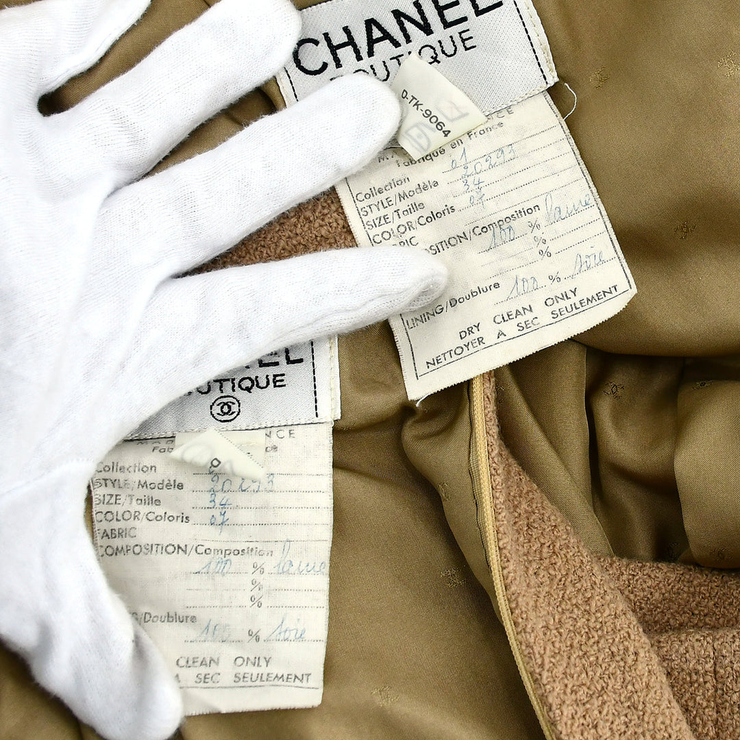Top Quality Chanel tweed open-front jacket skirt suit #34