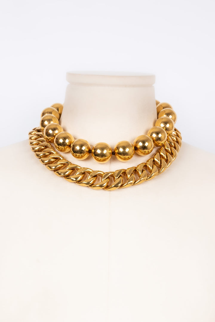 Collier dor√© Top Quality Chanel 1990s