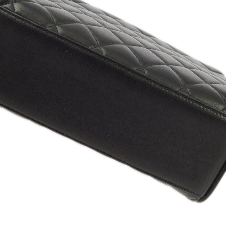 Top Quality Chanel Black Lambskin Straight Flap Handbag