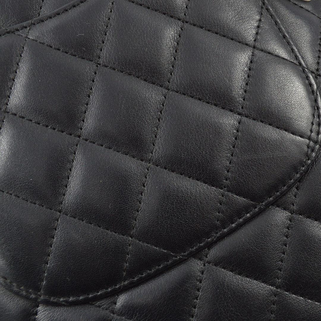 Top Quality Chanel 2003-2004 Black Calfskin Cambon Ligne Shoulder Bag