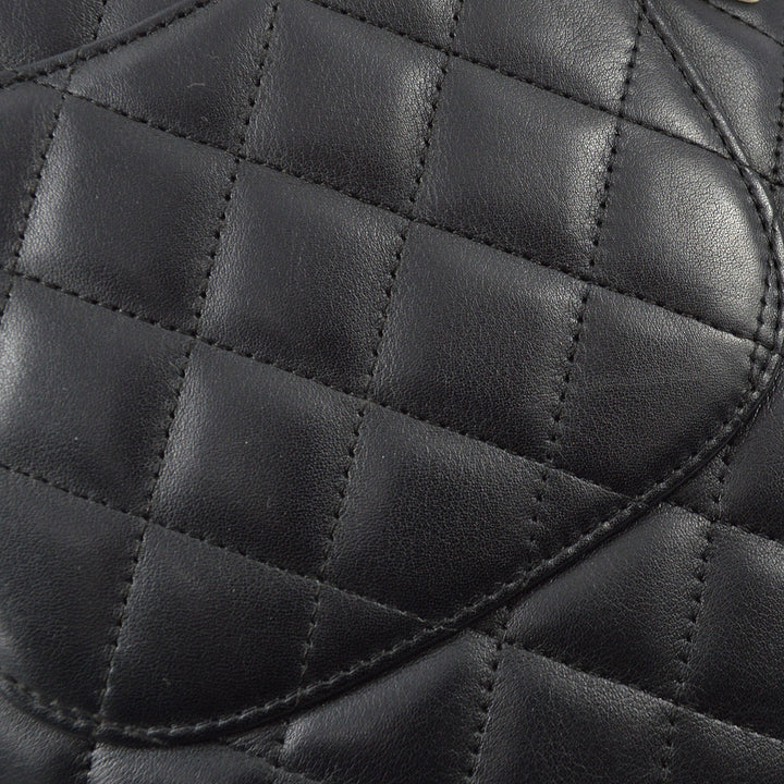 Top Quality Chanel 2003-2004 Black Calfskin Cambon Ligne Shoulder Bag