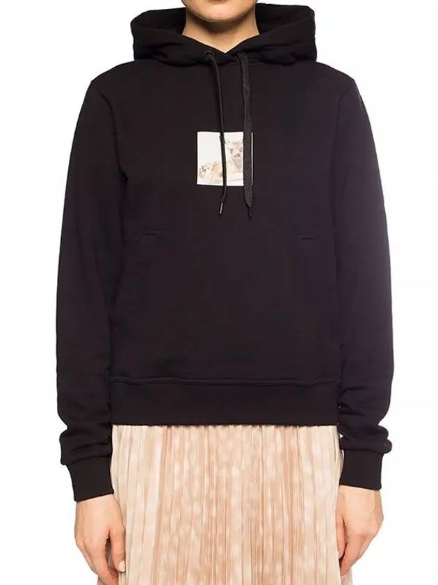 Burberry Deer Print Hoodie Black