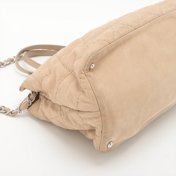 Top Quality Chanel Wild Stick Leather Chain Shoulder Bag Coco Beige Silver Gold