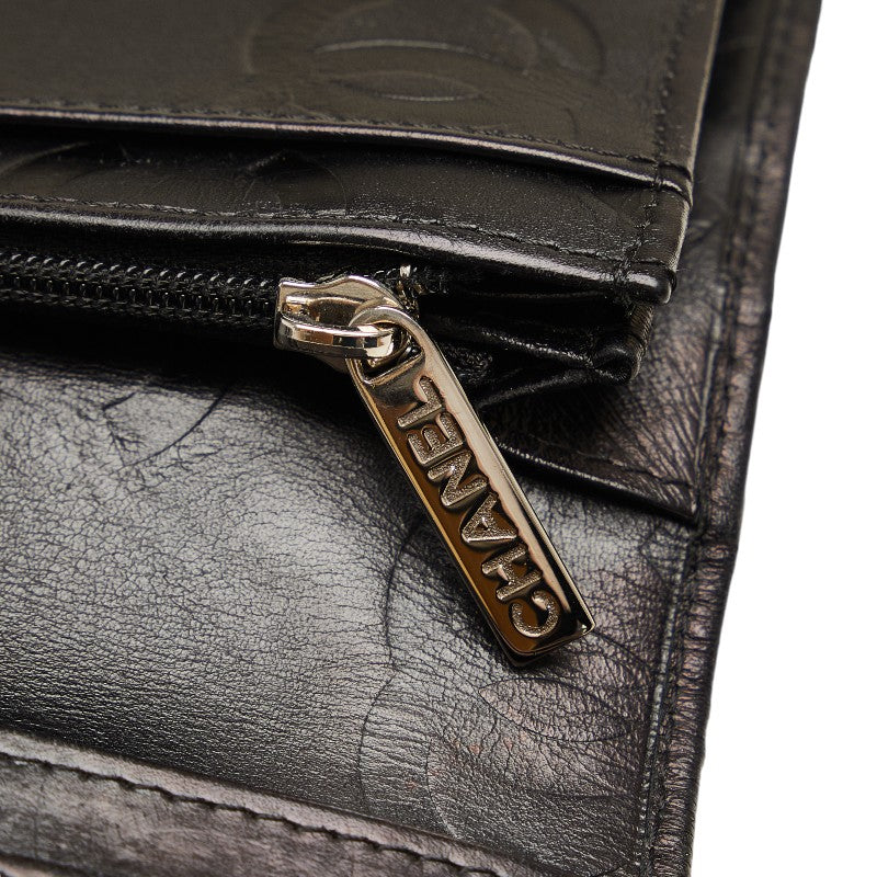 Top Quality Chanel Combon Line Cocomark Long Wallet Two Foldable Wallet Black Leather Lady Top Quality Chanel [Originals]