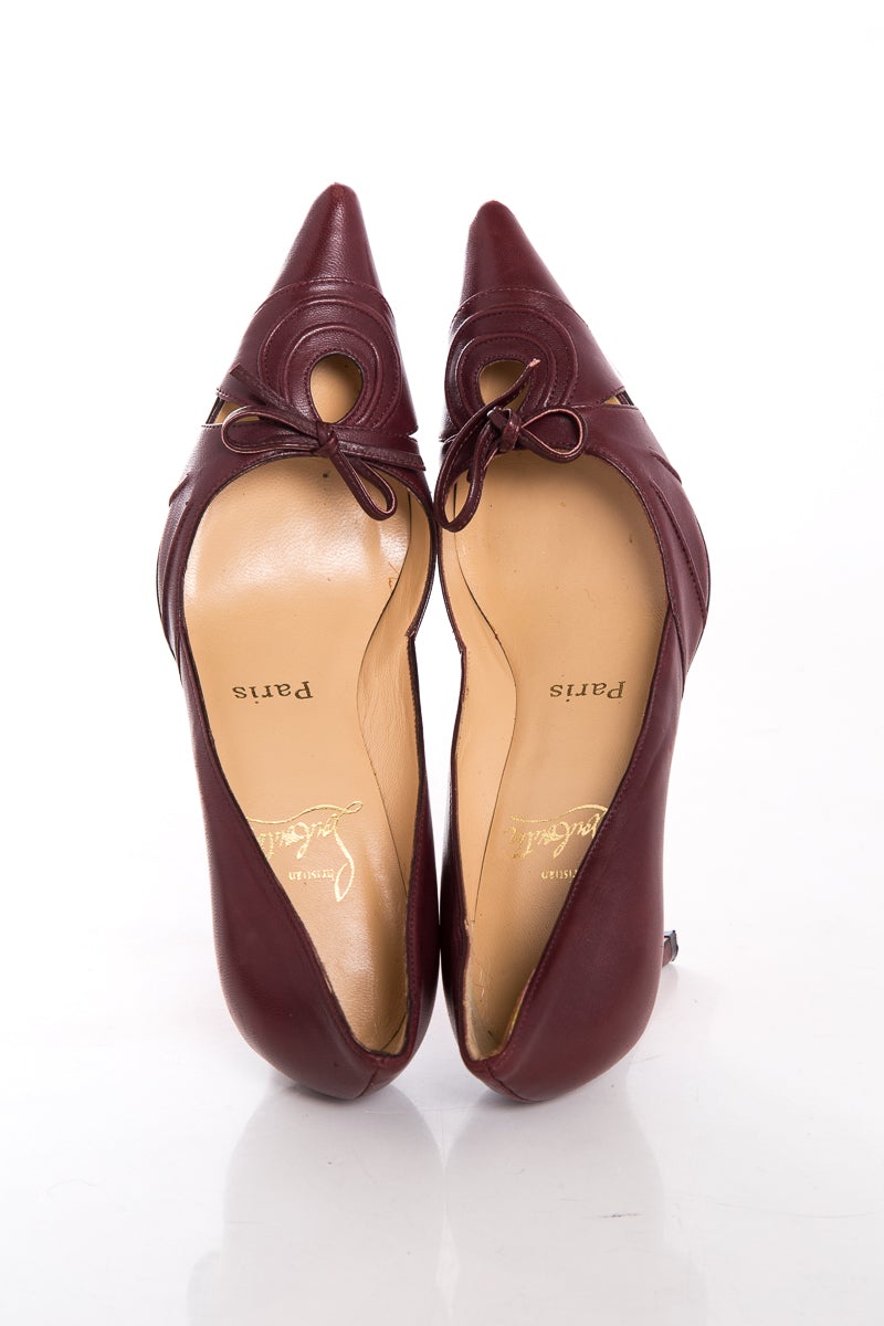 Christian Louboutin Burgundy Pumps SZ 36.5