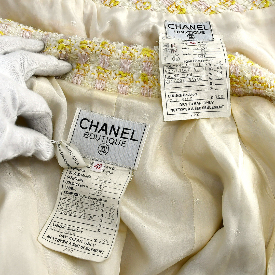 Top Quality Chanel Setup Suit Jacket Skirt Yellow 28 #42