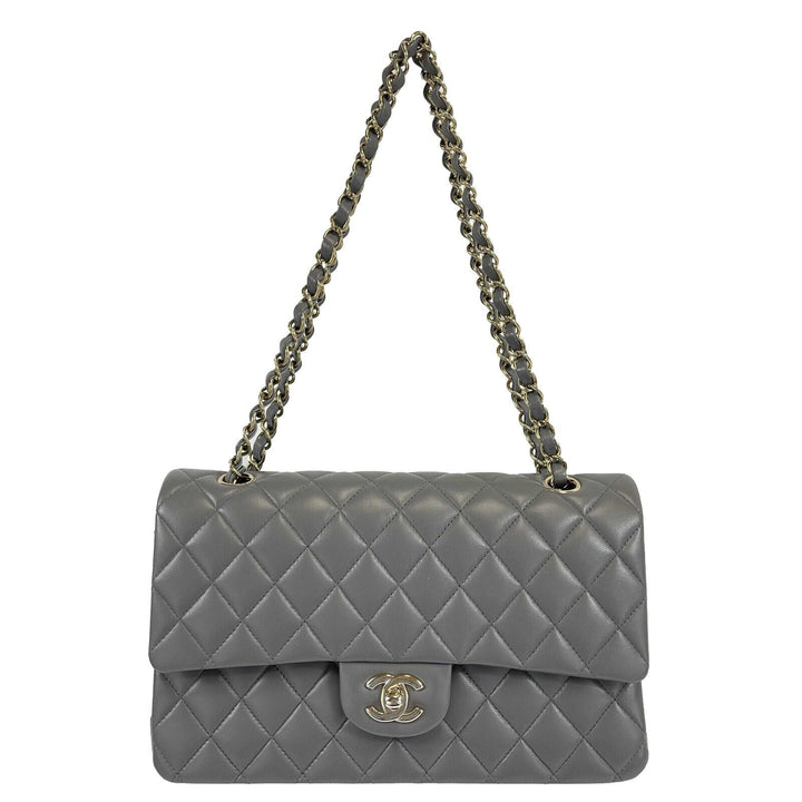 Chanel - NEW 22A Classic Medium Double New Dark Grey CC Shoulder Bag