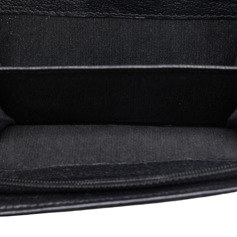 Top Quality Chanel CAMERIA COCOMARK Folding Wallet Black Leather  CHANEL
