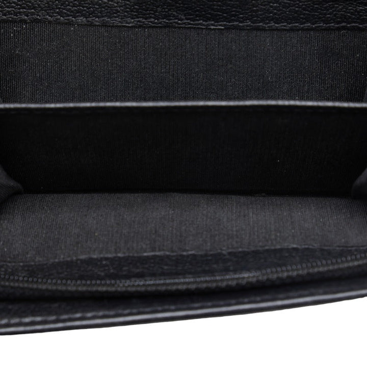 Top Quality Chanel CAMERIA COCOMARK Folding Wallet Black Leather  CHANEL