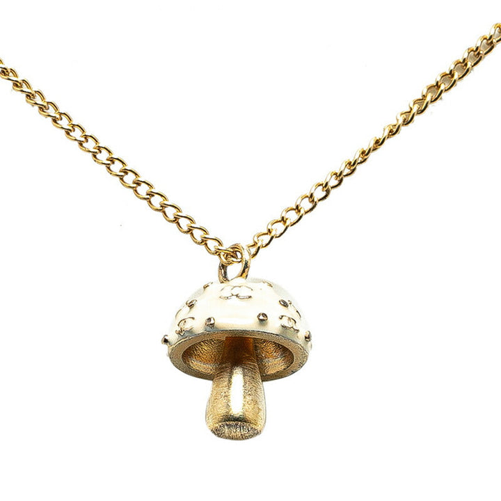 Top Quality Chanel Coco Mark Mushroom Necklace Gold