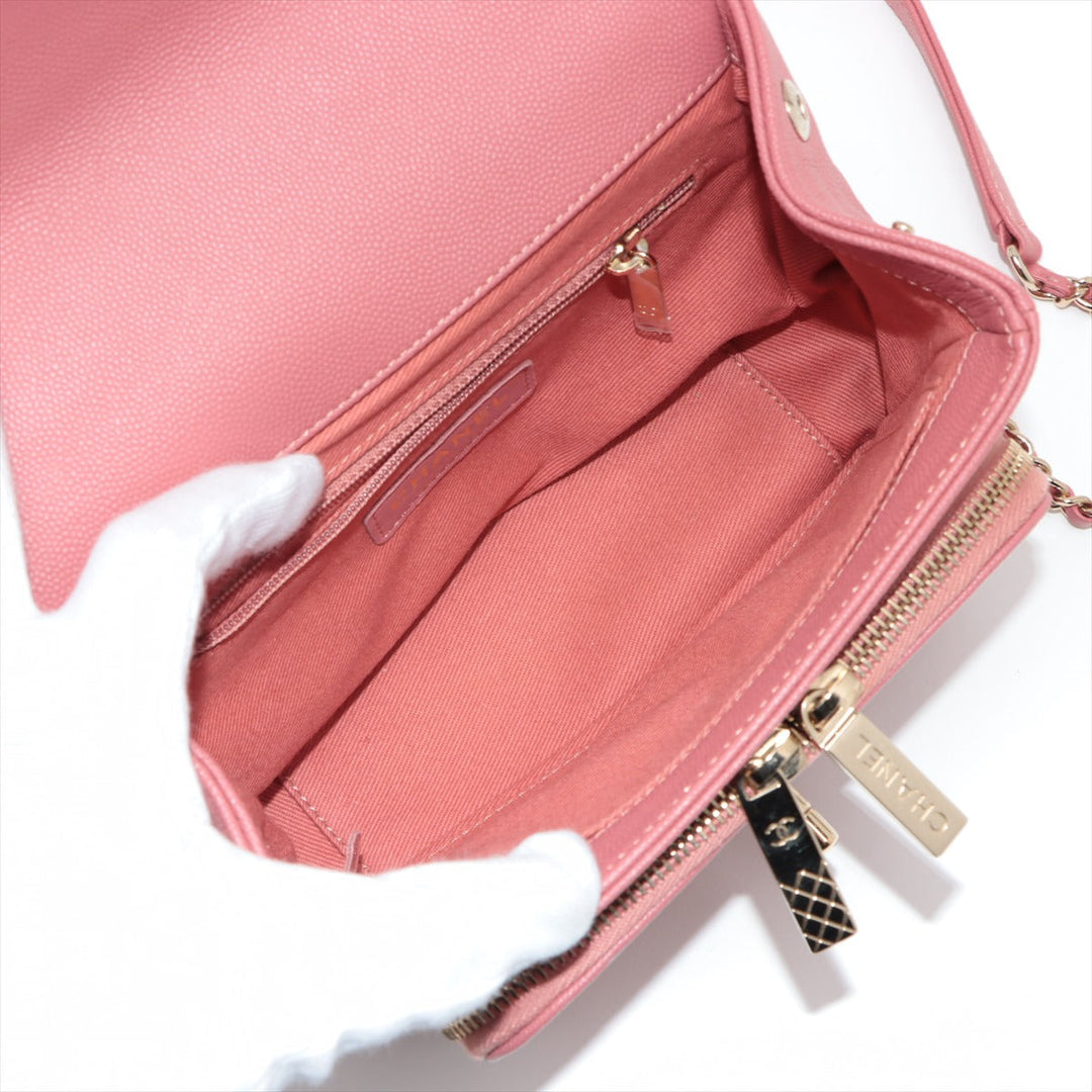 Top Quality Chanel Mattress Caviar Skin 2WAY Handbag Pink Gold  28th Floor