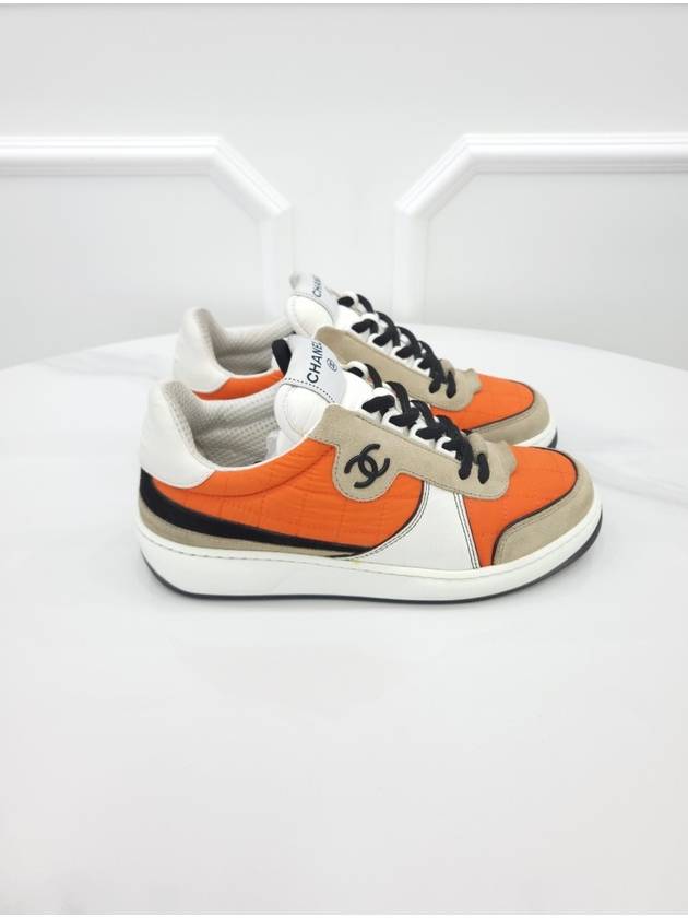 CC quilted suede sneakers G39802 36 5 Chanel
