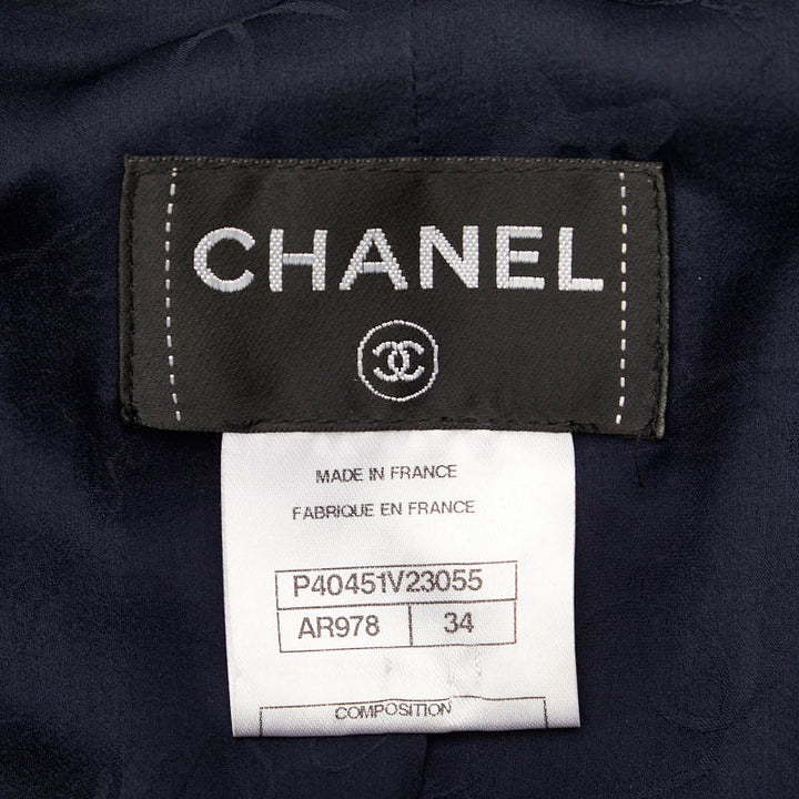 Top Quality Chanel Coco Button Fresh One Earrings French Sleep Half-Sleep Size 34 P40451V23055 Navy Yolan Cotton  CHANEL