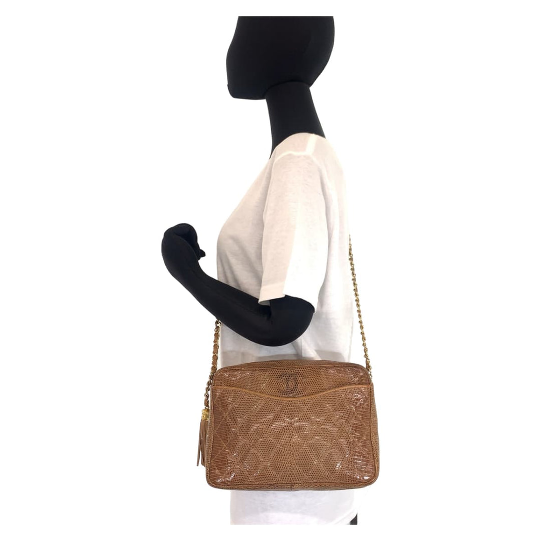Top Quality Chanel Lizard Coco Mark Shoulder Bag