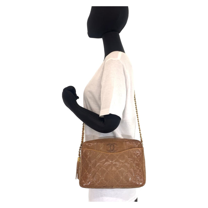 Top Quality Chanel Lizard Coco Mark Shoulder Bag