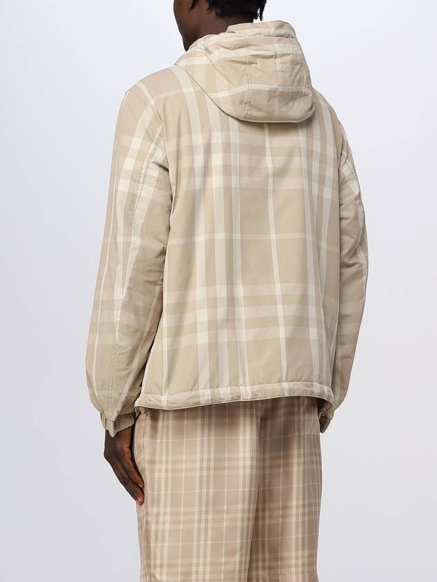 Burberry Check Nylon Reversible Hooded Jacket Soft Fawn