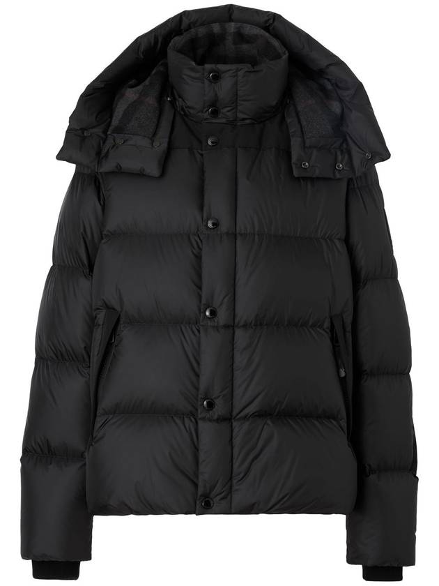 Burberry Detachable Sleeve Hoodie Padded Black