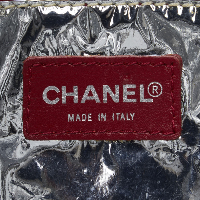 Top Quality Chanel None. 5 No. 5 Coco Chain Tote Bag Navy Red Silver Canvas Leather  Chanel