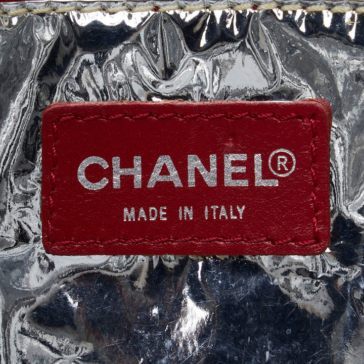 Top Quality Chanel None. 5 No. 5 Coco Chain Tote Bag Navy Red Silver Canvas Leather  Chanel