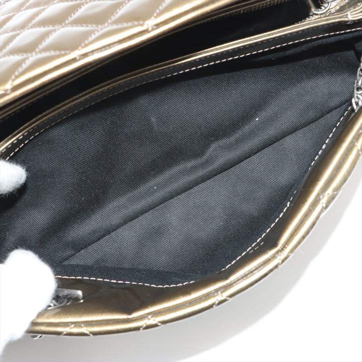 Top Quality Chanel Matrasse Patent Leather Balling Bag G Gummetal Gold  15th