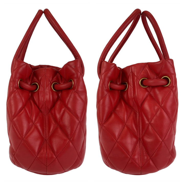 Top Quality Balenciaga B Bucket Bag Red Leather 2way