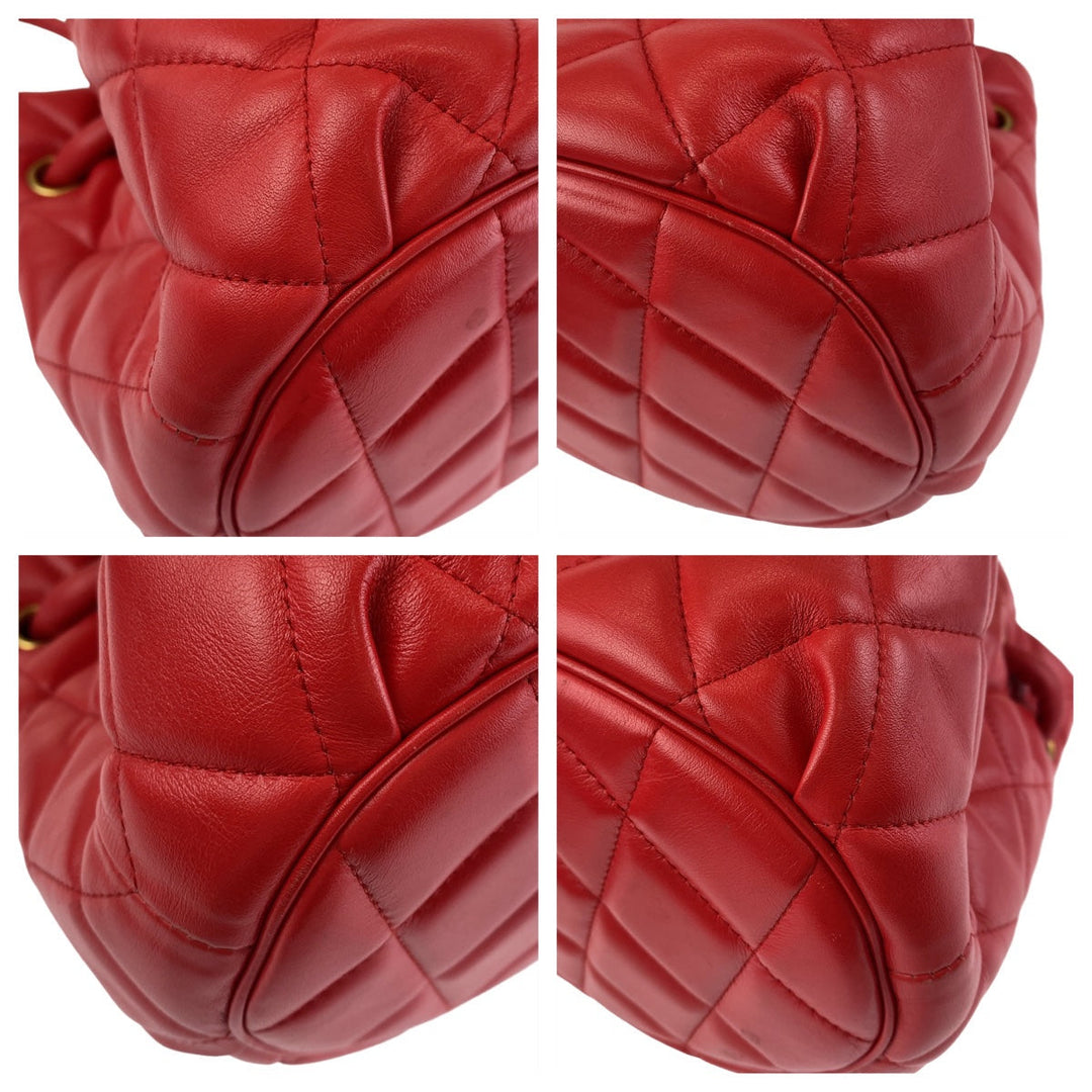 Top Quality Balenciaga B Bucket Bag Red Leather 2way