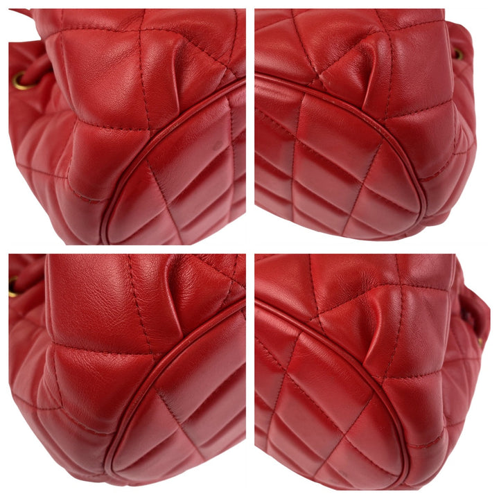 Top Quality Balenciaga B Bucket Bag Red Leather 2way