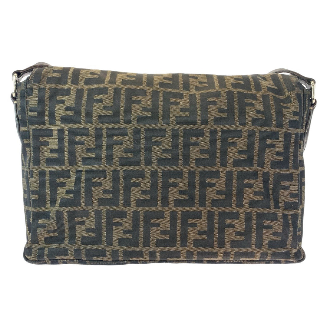 Top quality Fendi Zucca Brown Canvas Leather Messenger Bag