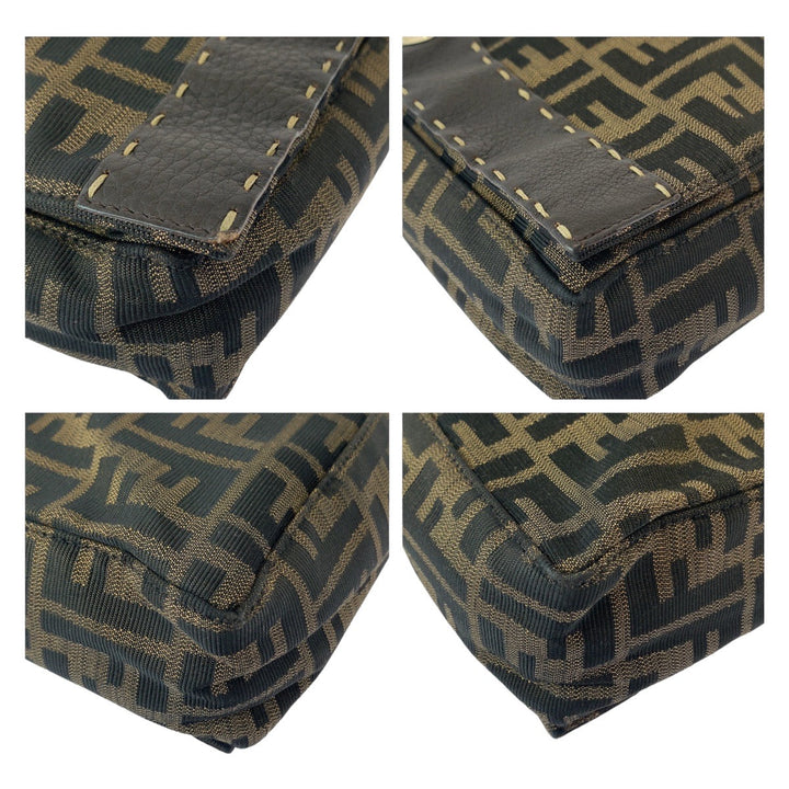 Top quality Fendi Zucca Brown Canvas Leather Messenger Bag