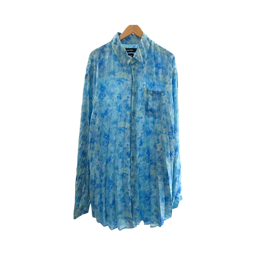 Top Quality Balenciaga Floral Polyester Dress Shirt L