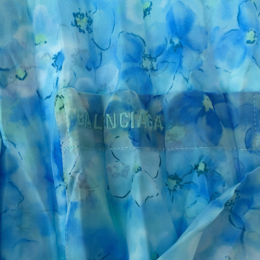 Top Quality Balenciaga Floral Polyester Dress Shirt L