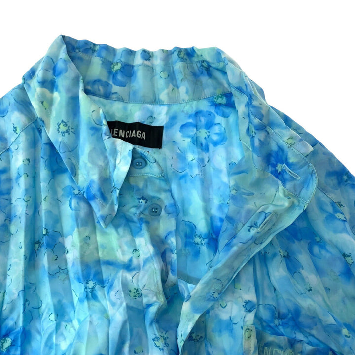 Top Quality Balenciaga Floral Polyester Dress Shirt L