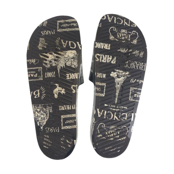 Top Quality Balenciaga Black White Rubber Sandals Slides