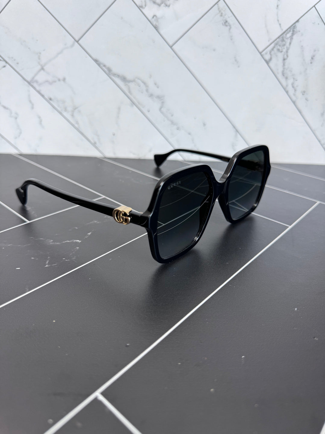 Gucci Black & Gold GG Sunglasses