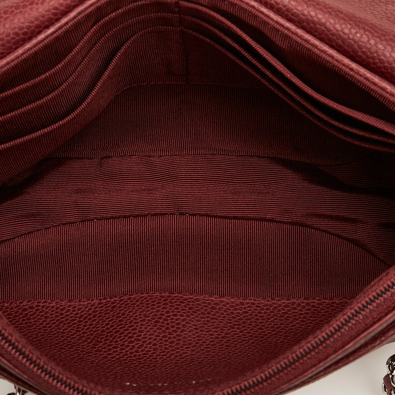 Top Quality Chanel Cocomark Half Moon Chain houlder Bag Wine Red Caviar S  CHANEL